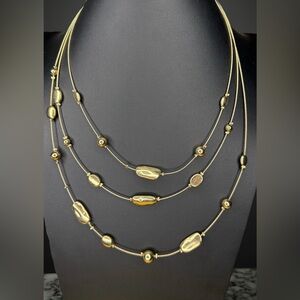 Est. 1946 Triple Layer Gold Necklace